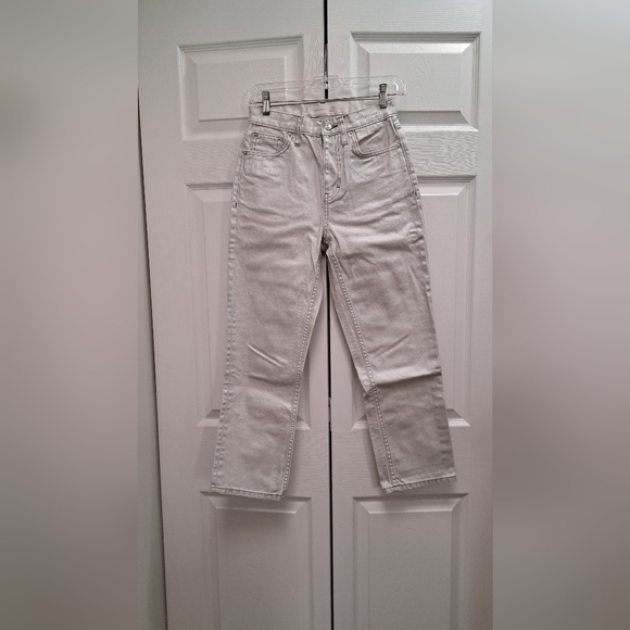 Topshop Denim - Topshop Silver Ankle Cropped Jeans